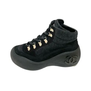 CHANEL Ankle Boots Women's Black