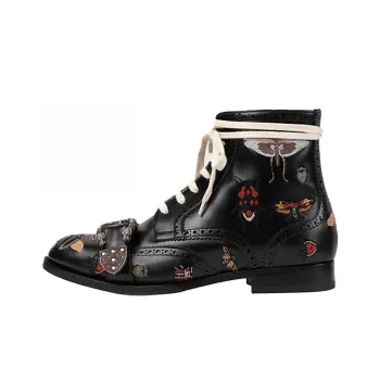 GUCCI QUEERCORE Ankle Boots Men's Black