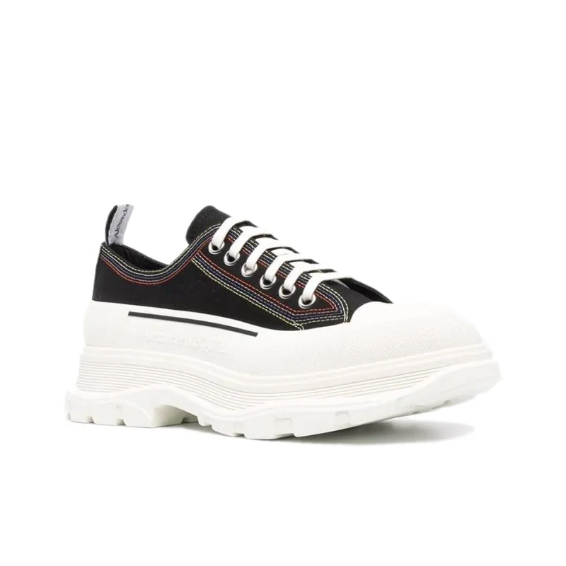 Alexander McQueen Tread Slick Ankle Length Martin Boot Men's Black White-1