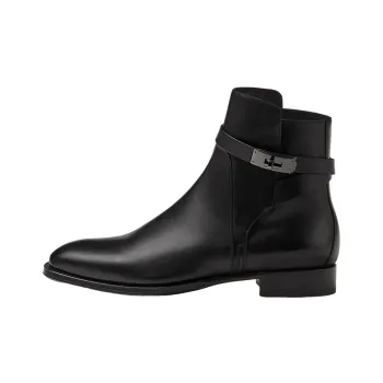HERMES Ankle Boots 2.8cm Men's Black