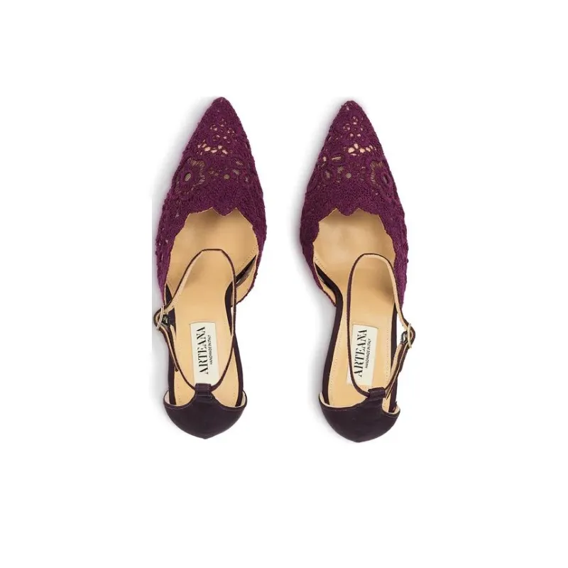 ARTEANA Amalfi D'Orsay 95mm Lace Pumps-3