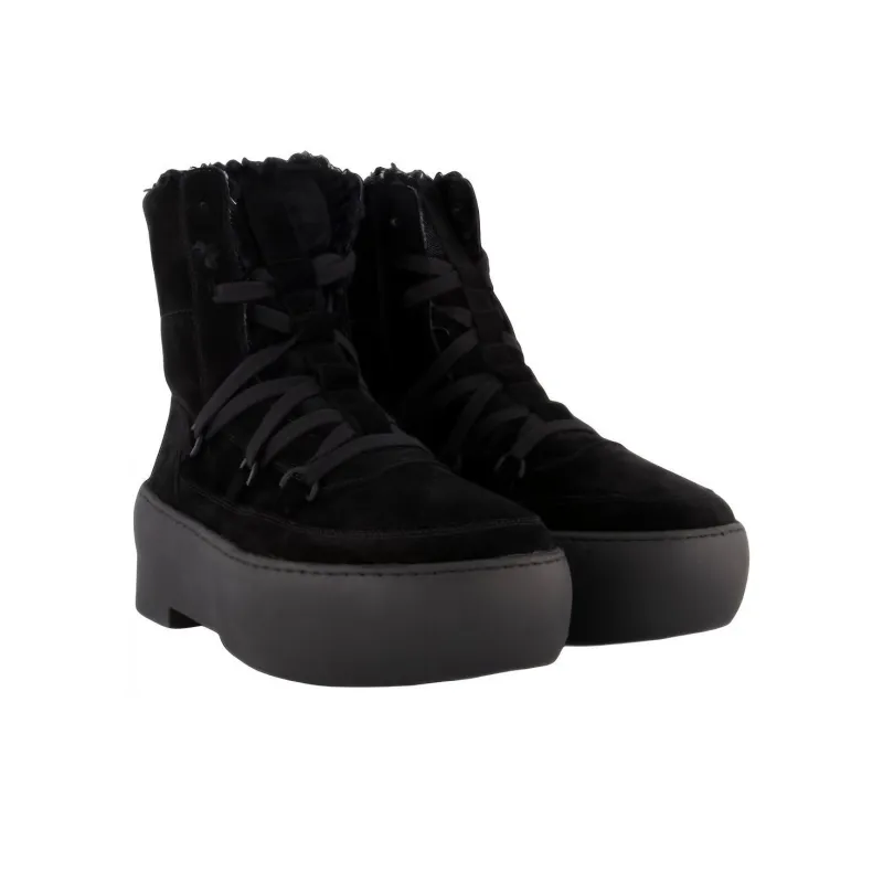 GIABORGHINI Flatform Lace-up Suede Boots-2
