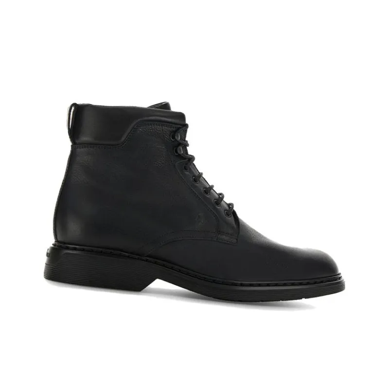 HOGAN Lace up Leather Boots-1