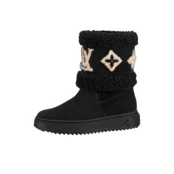 LOUIS VUITTON Snowdrop Ankle Boots Women's Black