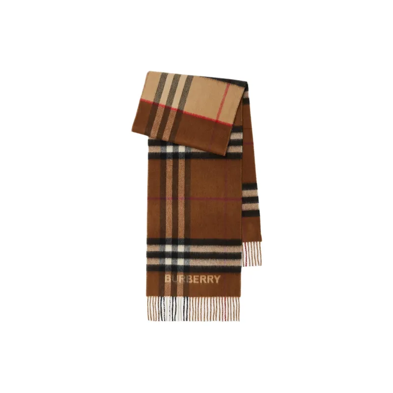 Burberry Two tone Checked Cashmere Scarf-3