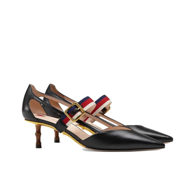 GUCCI Leather Pumps-2