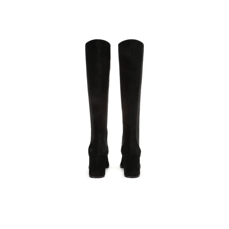 SERGIO ROSSI Sr Aden Knee-High Chelsea Boots 7.6cm Women's Black-4