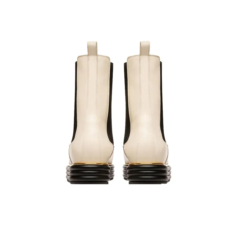 BALLY Short Chelsea Boots Women's White-3