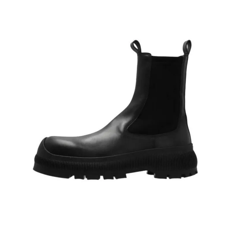 JIL SANDER Round Toe Chelsea Boots-0
