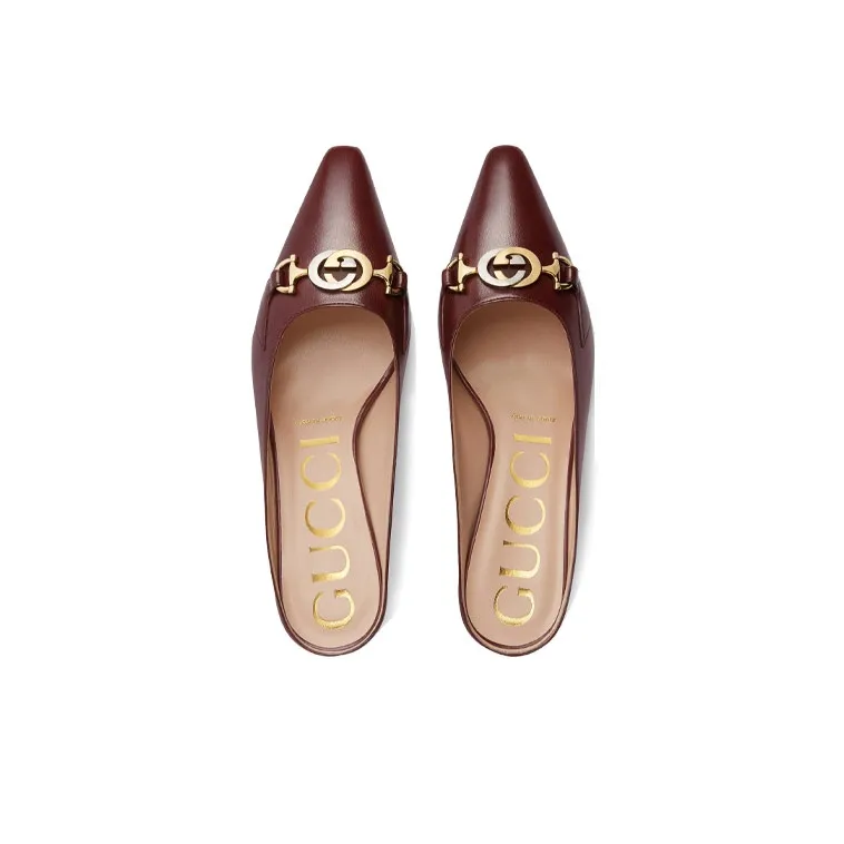 GUCCI Zumi High Heels Women's Burgundy-3