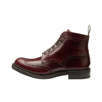 LOAKE Bedale Ankle Boots Men's Red Brown