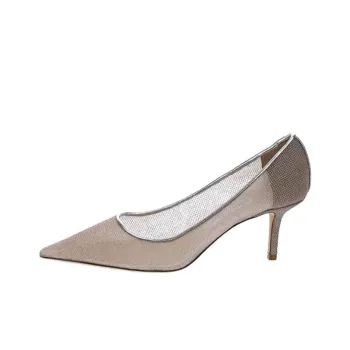 Jimmy Choo LOVE Slim Heel High Heels 6.5cm Women's Metallic