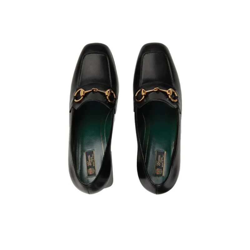 GUCCI Chunky Heel High Heels 3.5cm Women's Black-3