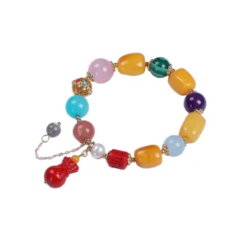 Reverevis Amber Beeswax Bracelets Women's