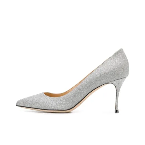 SERGIO ROSSI Slim Heel High Heels Women's Silver