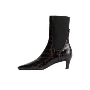 TOTEME Embossed Pointed Toe Boots Women's