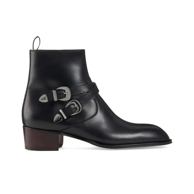 Giuseppe Zanotti/GZ Sheldon Buckle Ankle Boots Men's Black-1