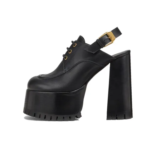 FANSIZHE Medusa Juno Block Heel High Heels Women's Black