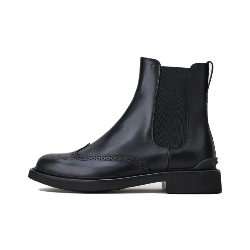 TOD'S Logo Embossed Ankle Boots-0