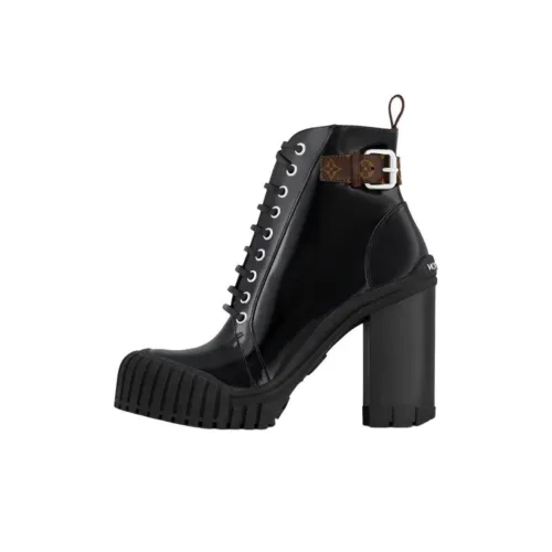 LOUIS VUITTON Ruby Ankle Boots 8cm Women's Black