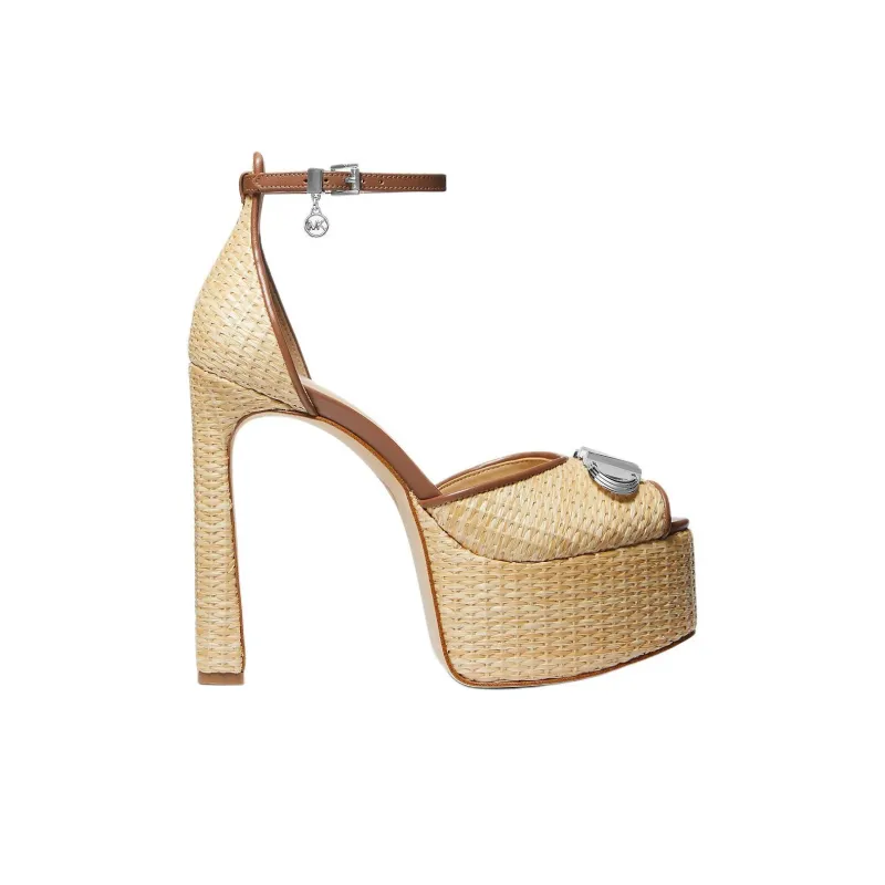 MICHAEL KORS Martina Slim Heel High Heels 12.7cm Women's Beige-1