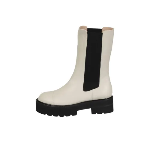 Stuart Weitzman/SW Crew Chelsea Boots Women's White