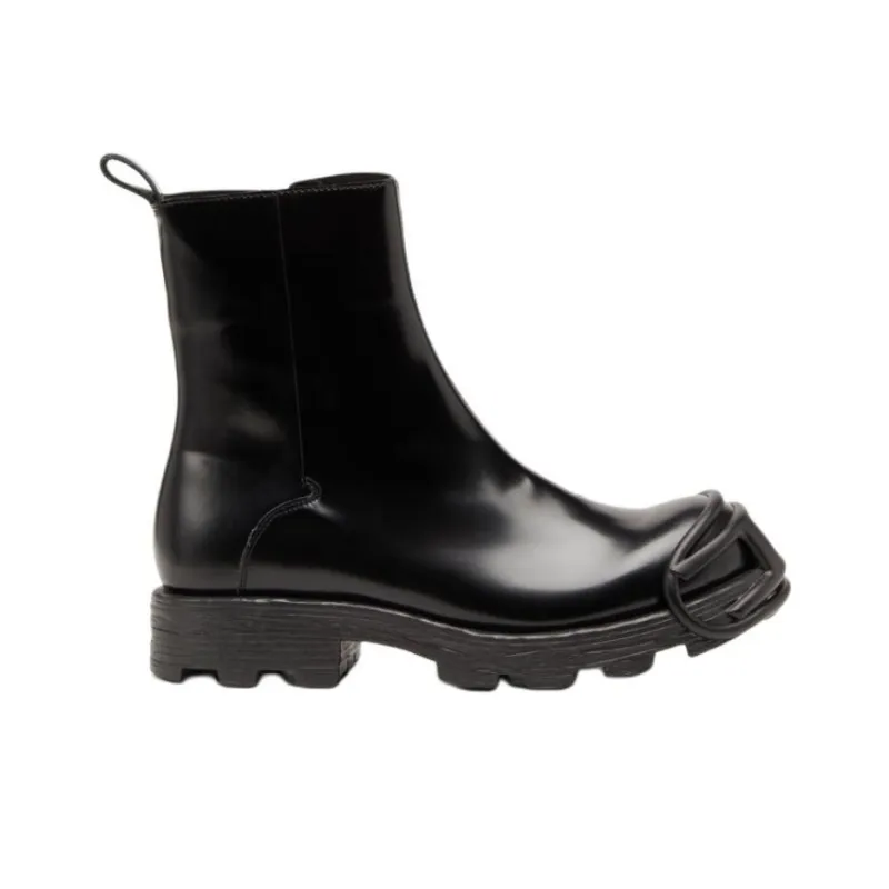 DIESEL D Hammer Round Toe Ankle Boots-1