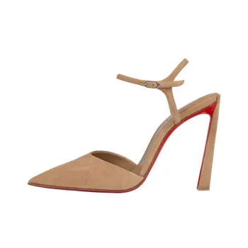 CL LUBOTING Condora Riviera Slim Heel High Heels 10cm Women's Brown