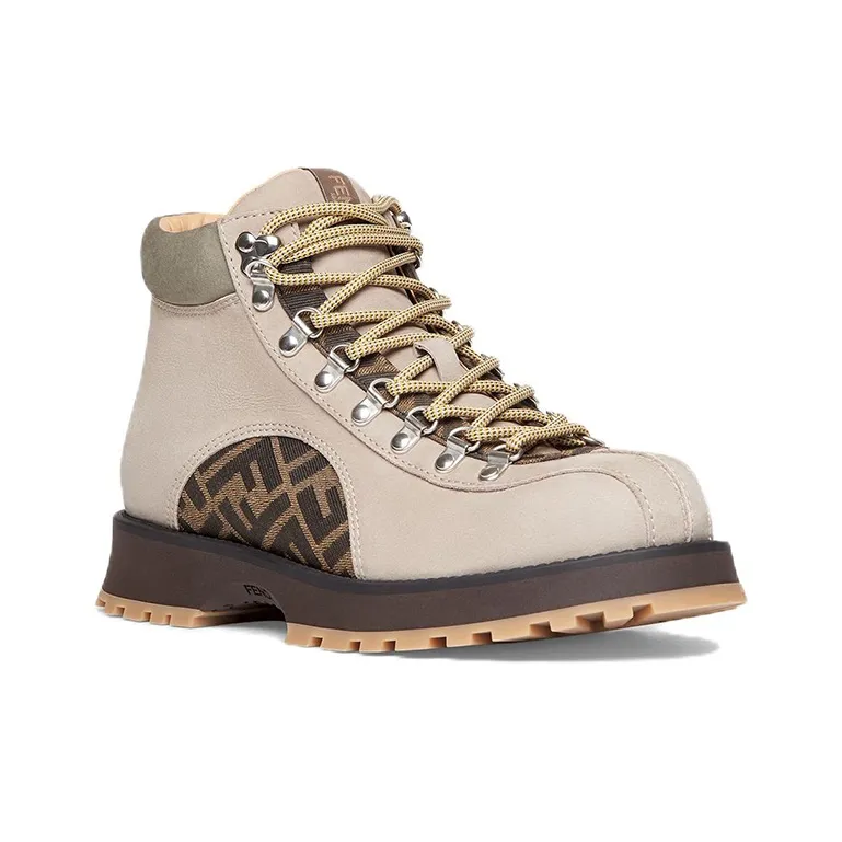 FENDI Fashion Ankle Boots Men's Beige-2