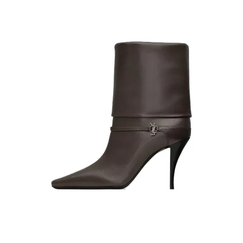 SAINT LAURENT Niki Logo Detailed Ankle Boots Women's