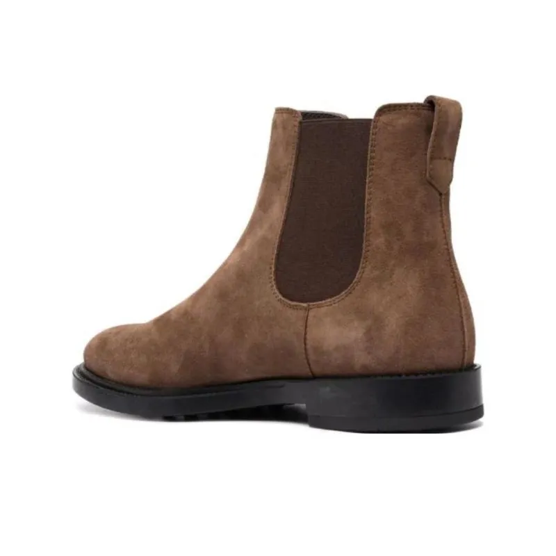 TOD'S Ankle Length Chelsea Boots Men's Brown-3