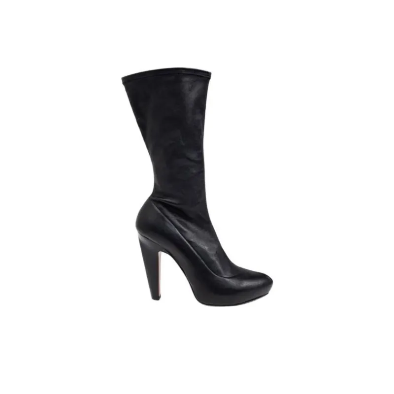 Alexander McQueen Pointed Toe Platform Boots Women's-1