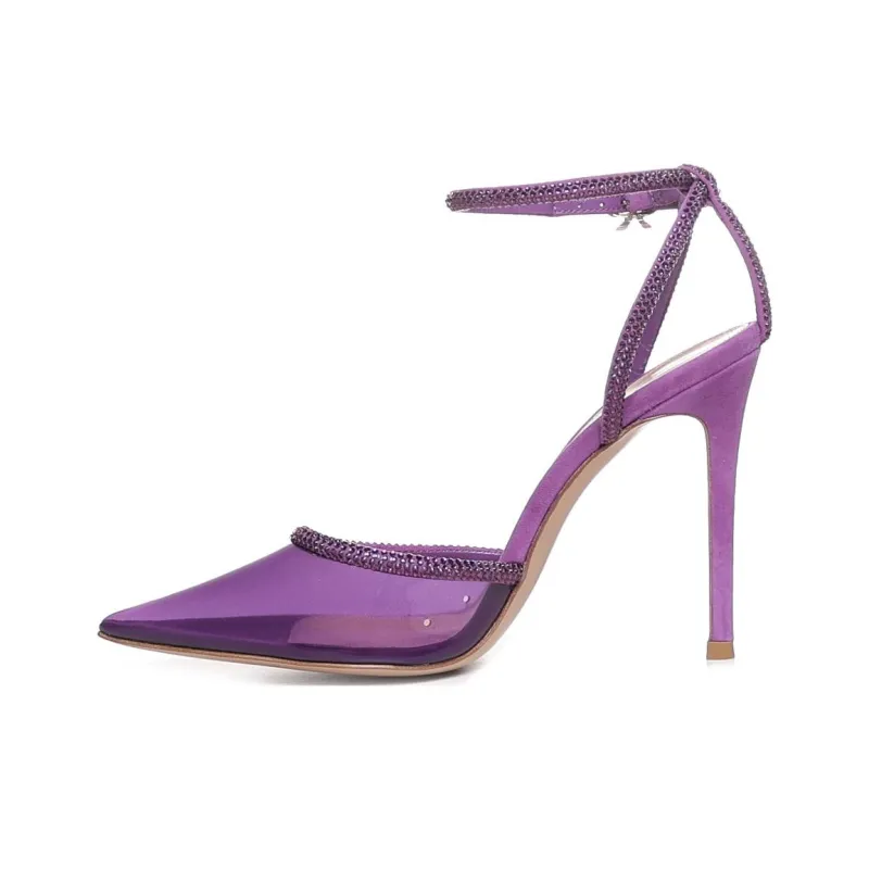 GIANVITO ROSSI Plexi 110mm Crystal-embellished Pumps-0
