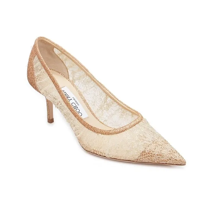 Jimmy Choo LOVE Slim Heel High Heels 6.5cm Women's Gold-3