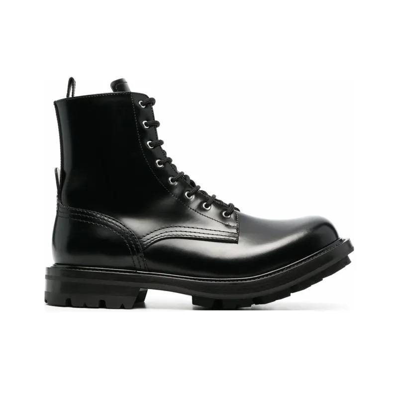 Alexander McQueen Worker Boot Black-1