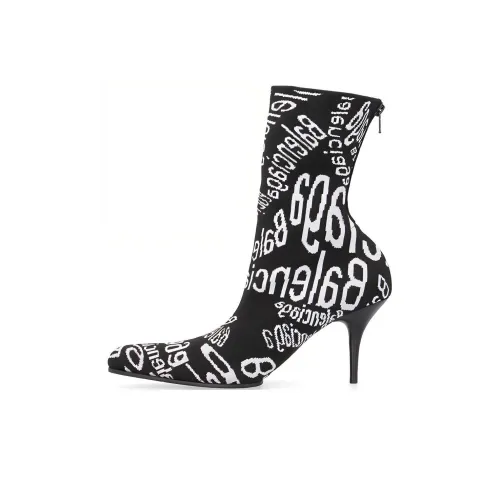 Balenciaga Knife Ankle Boots Women's Black, White
