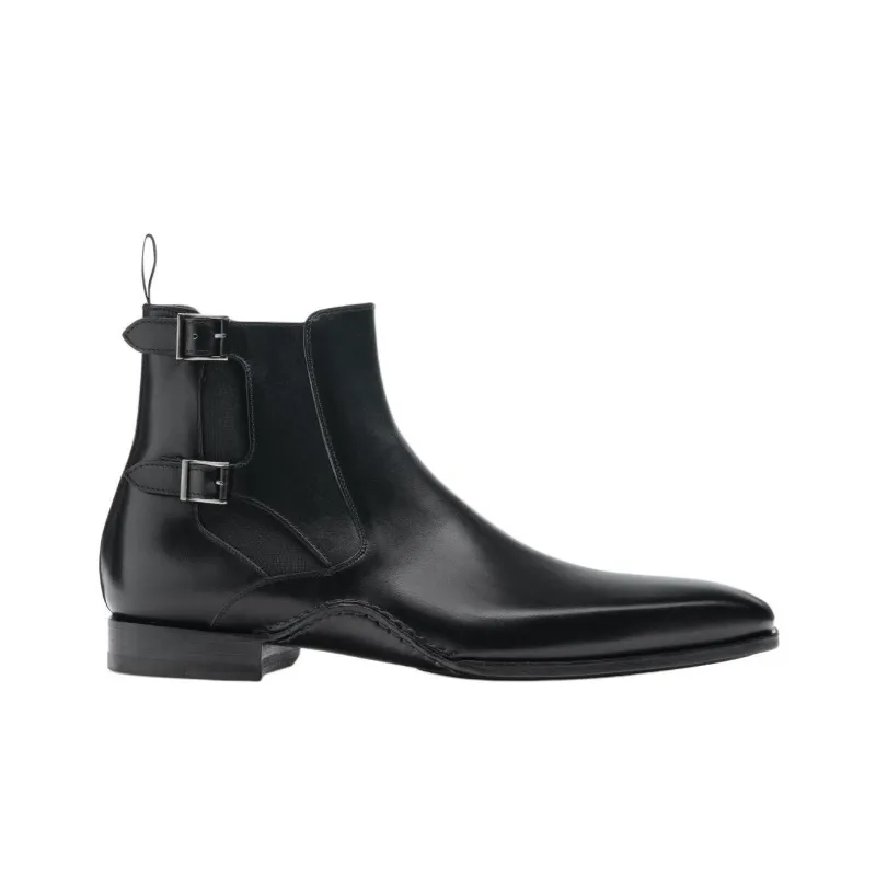 Magnanni Grant Short Chelsea Boots Men's Black-1