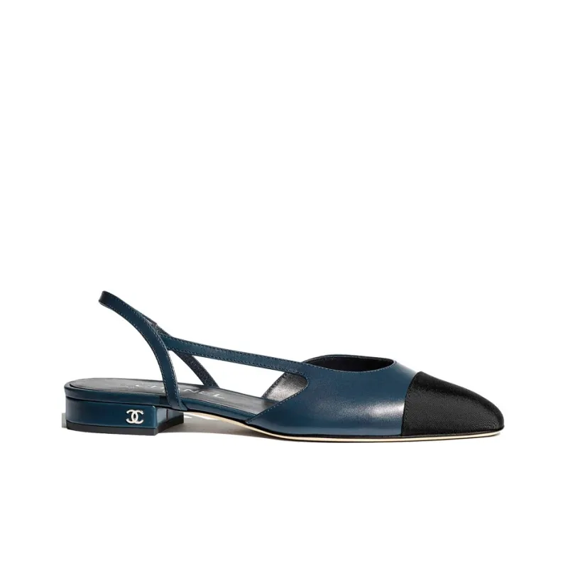 CHANEL High Heels Women's Dark Blue-1