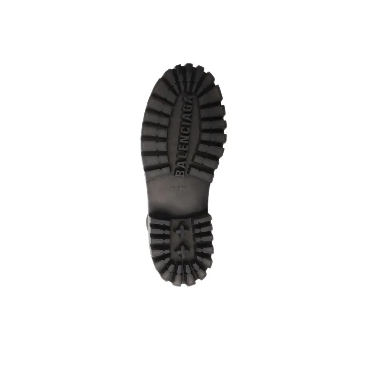 Balenciaga Strike 20mm Boots Black Rubber Effect Calfskin Women's-5