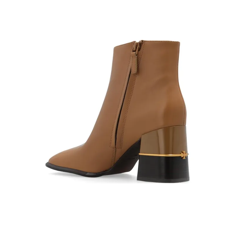 TORY BURCH Double T 75mm Leather Ankle Boots-3
