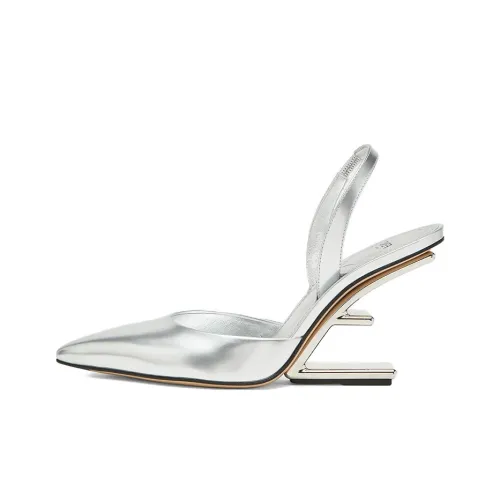 FENDI First High Heels Women's Silver