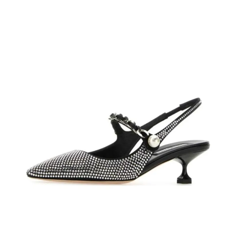 MIU MIU Slim Heel High Heels Women's Black-2