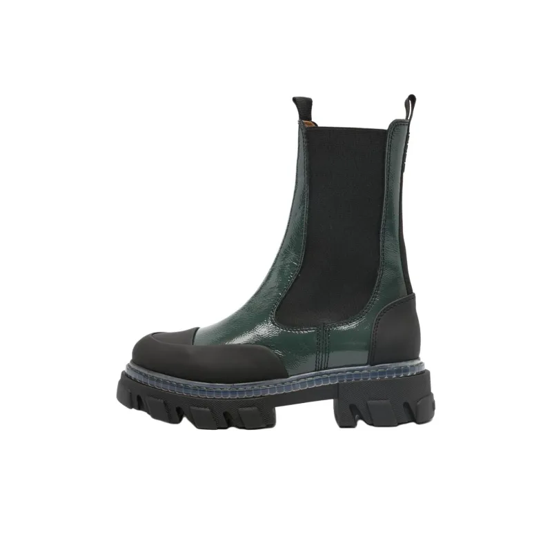 GANNI Chelsea Boots Women's Green-0