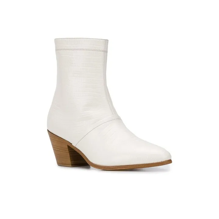 CELINE Ankle Boots Women's White-2