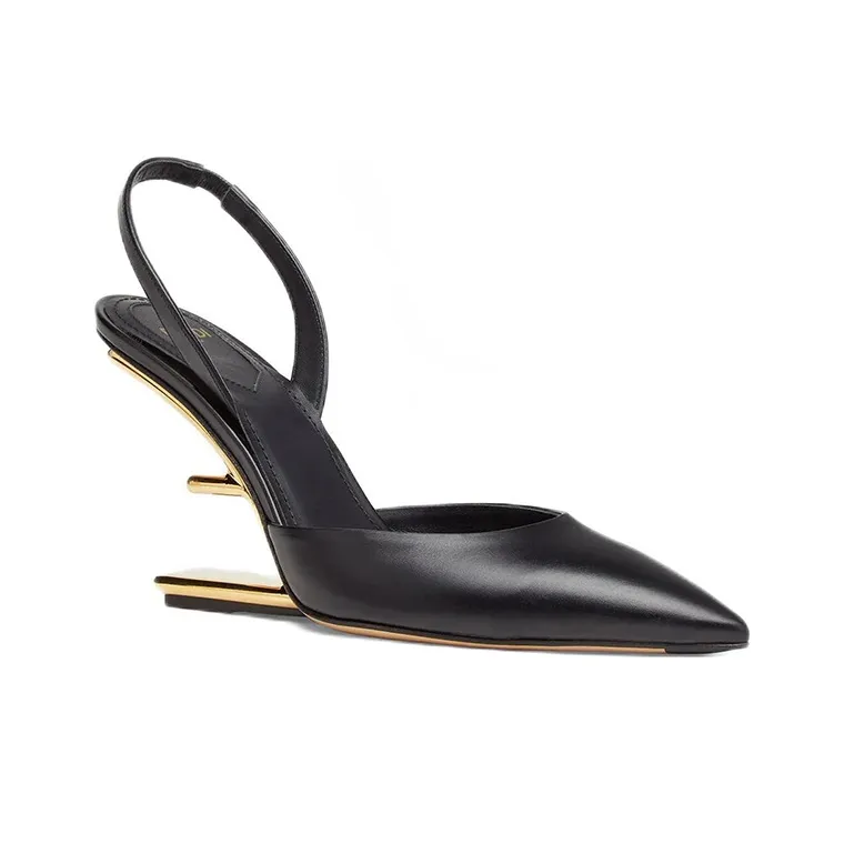 FENDI Slingback Tapered Toe Pumps-1