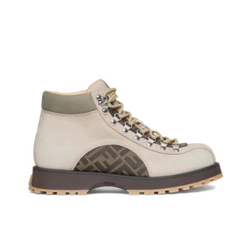 FENDI Fashion Ankle Boots Men's Beige-1