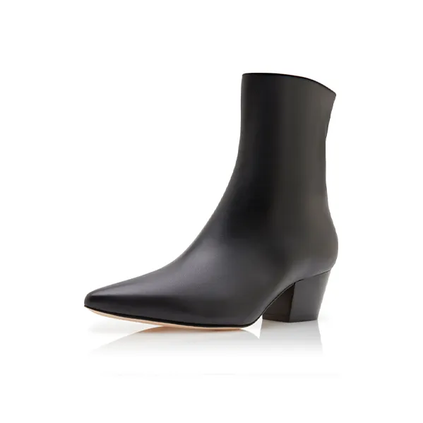 MANOLO BLAHNIK Agnetapla Ankle Boots 5cm Women's Black-2