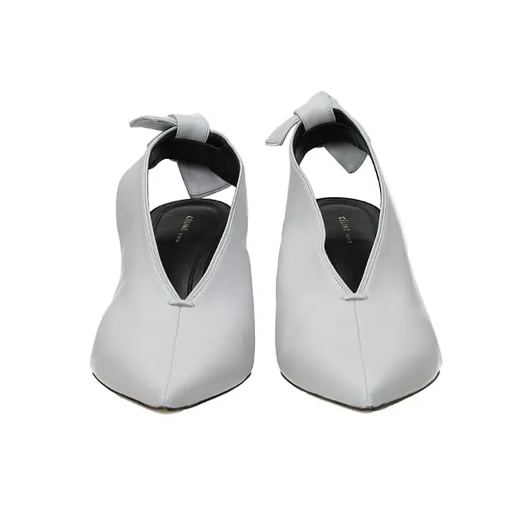 CELINE Cone Heel High Heels Women's Gray-4