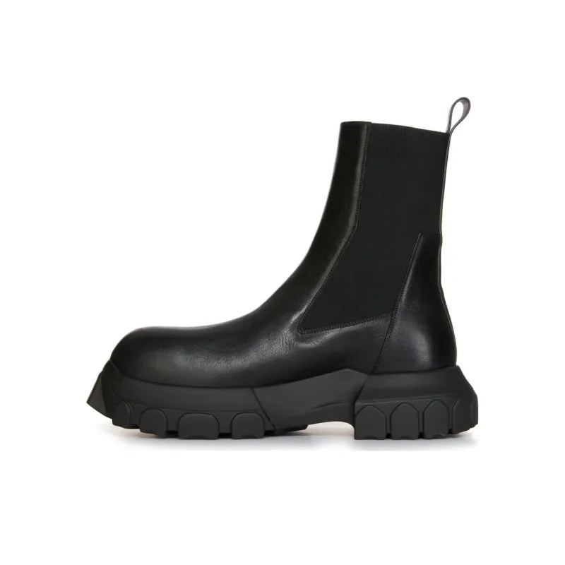 RICK OWENS Lido Beatle Bozo Tractor Boots Black-0