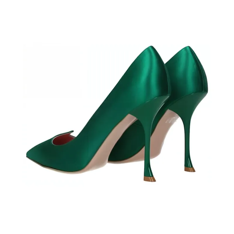 Roger Vivier I Love Vivier Slim Heel High Heels 10cm Women's Green-2